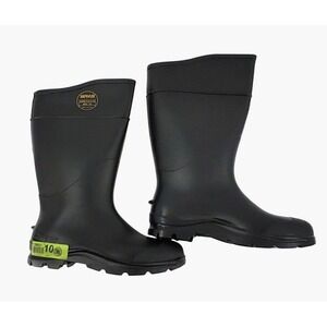 Honeywell Servus Mens 10 Black Safety Steel Toe PVC Work Boots ASTM F2413-18